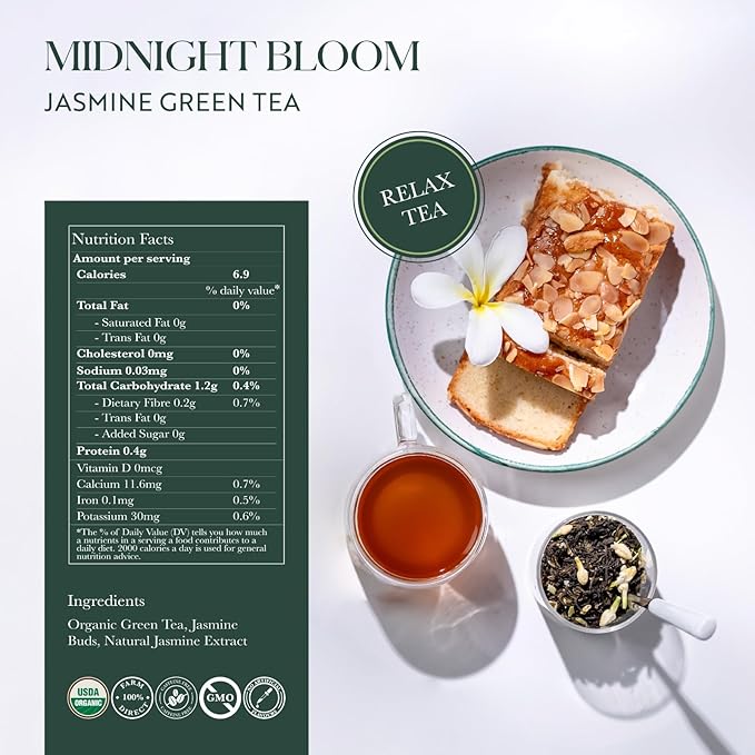 Luxmi Estates - Tea Set - Energy and Balance - 4 Packs with Organic Green, Jasmine, Ashwagandha and Hibiscus Rose Tea - Great Gift Set for Adults