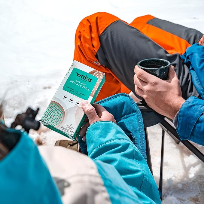 Waka Quality Instant Coffee — Origin Explorer 2 Box Combo — 100% Arabica Freeze Dried Beans — Ethiopia Dark Roast, Colombia Medium Roast, 8 packets per box