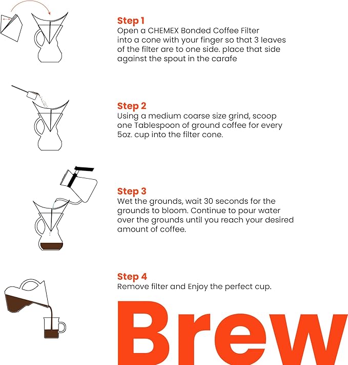 Chemex ChemAer Pour-Over Glass Handle Coffeemaker - 8-Cup - Exclusive Packaging