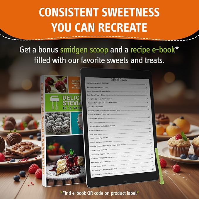 Stevia Select Organic Stevia Powder - Sugar Free Plant Based Stevia Sweetener Non GMO Pure Stevia Extract - Sugar Substitute No Additives Zero Calorie 4 Oz