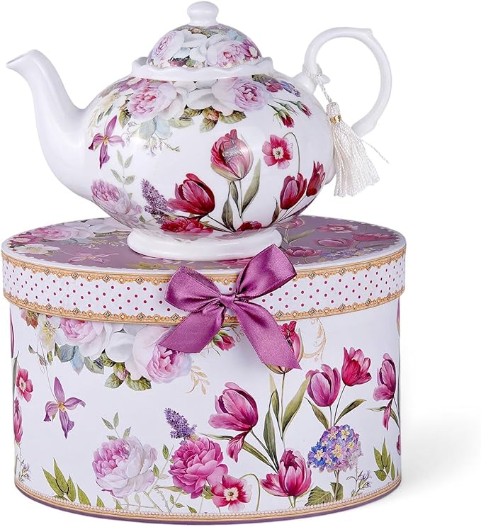 Tulip Bone China Teapot in Gift Box 33.81 fl oz (1000 ml)