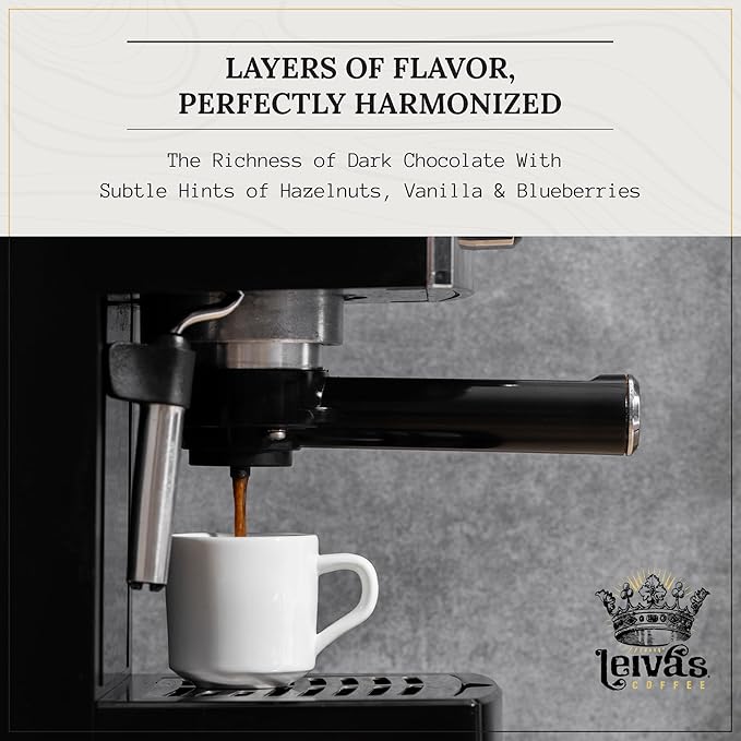 Leiva’s Medium Roast Espresso Beans (8oz), Roasted to Order, Micro-Lot Guatemalan Beans – Don Armando Espresso Coffee Bean w/Chocolate, Citrus & Hazelnut Notes - Smooth, Low Acidity Roast