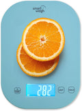 Smart Weigh Blue Digital Kitchen Scale for Cooking, Weight Loss, Calorie Tracking, Baking, Food Portion Control, and Meal Prep - Accurate Measurements in Grams and Ounces