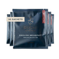 Rishi Tea English Breakfast Tea - Organic Sachet Tea Bags, Energizing & Caffeinated Pure Black Tea, Ideal for Hot or Iced Tea - 50 Count