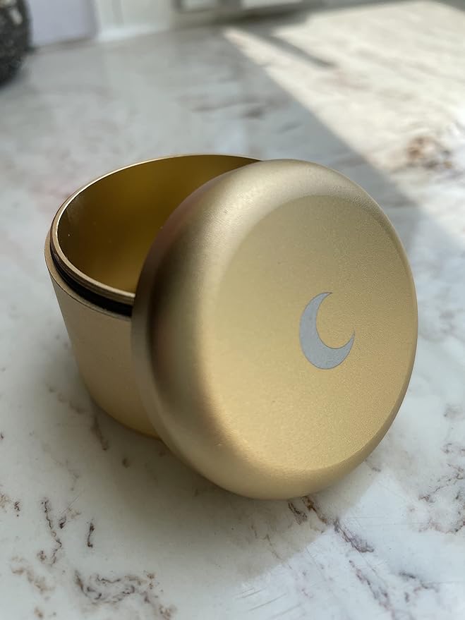 Brando Moon Champagne Gold Pocket Storage Case Container Smell Proof and Air Tight - Easy to Carry and Best Way to Preserve Coffee
