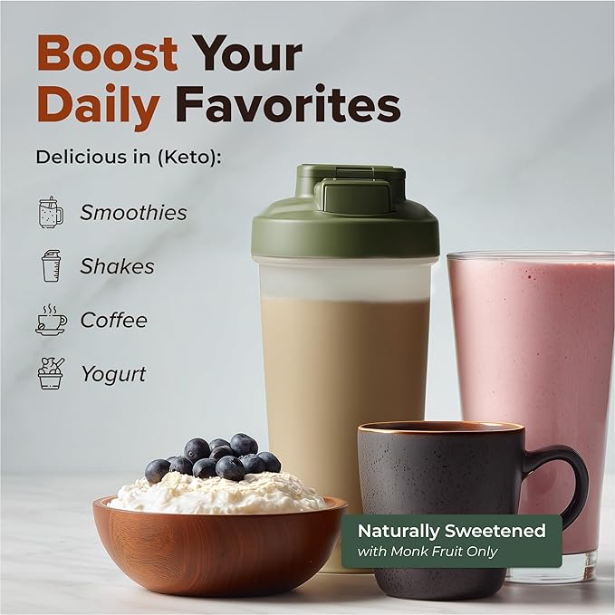 MCT Oil Powder Coffee Creamer - Stevia Free (Regular, Hazelnut)
