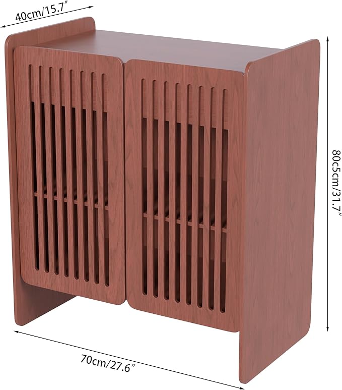 Buffet Cabinet with Storage with 2 Doors, Sideboard Coffee Bar Cabinet for Kitchen with Adjustable Shelf, Dining Room,Living Room (1, Walnut, 27.6''w)