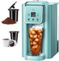 SHARDOR Single Serve Coffee Maker, Hot and Iced Coffee Machine for K Cup Pods & Ground Coffee, 6 to 14 oz Brew Sizes, 50 oz Removable Water Tank, Bold Brew Setting, Blue