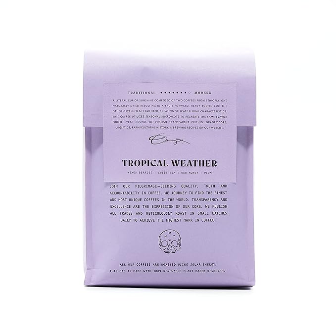 Onyx Coffee Lab Tropical Weather Whole Bean Espresso Coffee Blend – Medium to Light Roasted Coffee Beans Whole – Ethiopian Coffee Whole Bean Blend w/Notes of Berries, Plum, & Honey