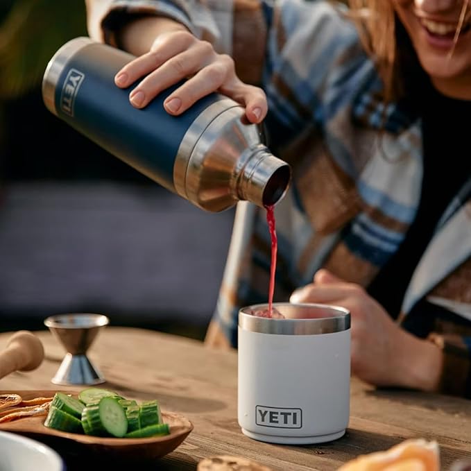 YETI Rambler 20 oz Cocktail Shaker, Stainless Steel, Vacuum Insulated, Big Wave Blue
