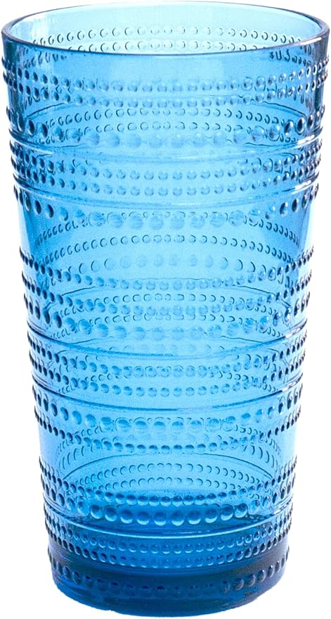 Beaded Jumbo Drinkware, Indoor/Outdoor, Cobalt Blue, 16 oz., Set of 6