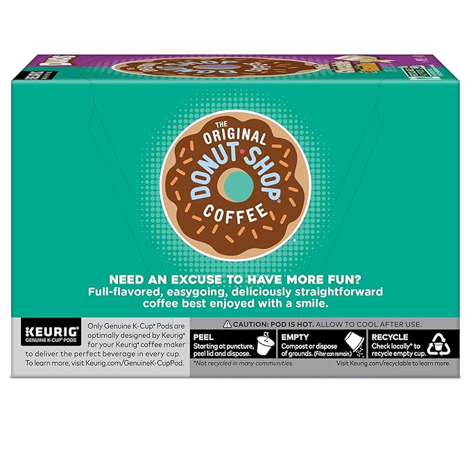 The Original Donut Shop Duos White Chocolate + Vanilla, Keurig Single Serve K-Cup pods, 72 Count