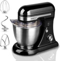 Geek Chef Electric Stand Mixer, 4.8QT 12 Speeds Tilt-head Food Mixer with Dough Hook, Whisk, Beater, Bowl, Rotary Knob for Home Kitchen Use, Black