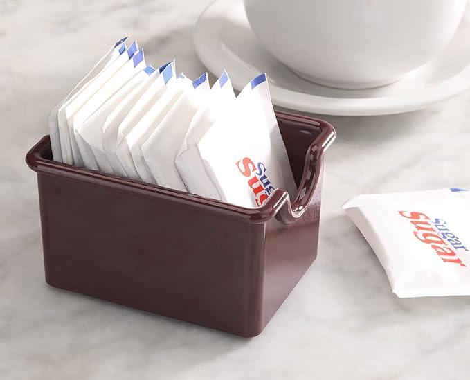 New Star Foodservice 28454 Plastic Sugar Packet Holder, Brown, Set of 12