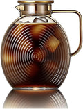 Glass Water Pitcher with Lid for Fridge- 2L Borosilicate Glass Juice Pitcher, Sun Tea Jar Lemonade Drink pitchers Water Jug for Party