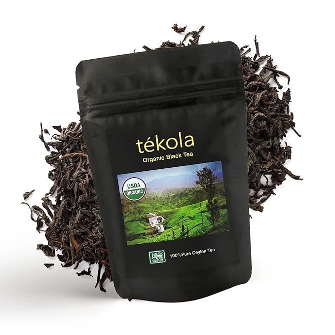 tekola Tea Co. - Organic Black tea. Premium Blend, Processed and Packed in Ceylon. Robust and Flavorful - 3 ounce