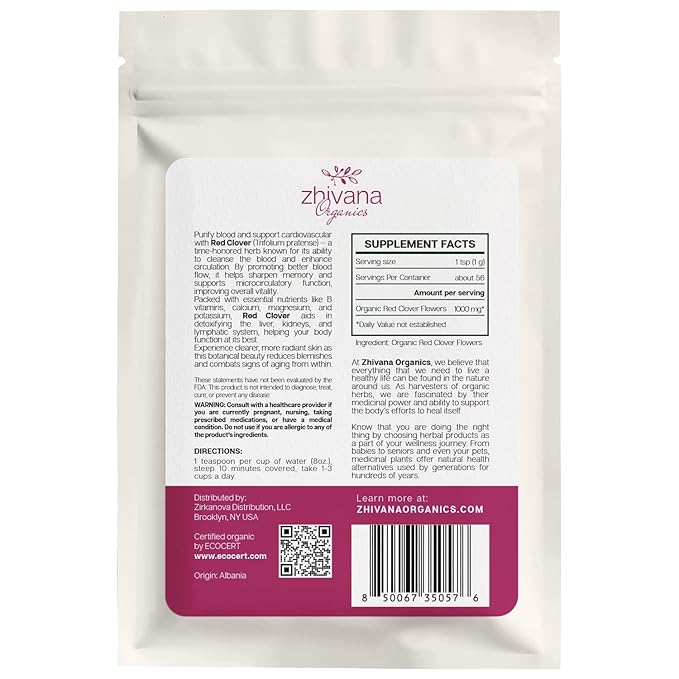 Super Value Pack 5 LB - Organic Red Clover Blossoms – Loose Dried Flowers – Edible Grade for Herbal Tea Blends