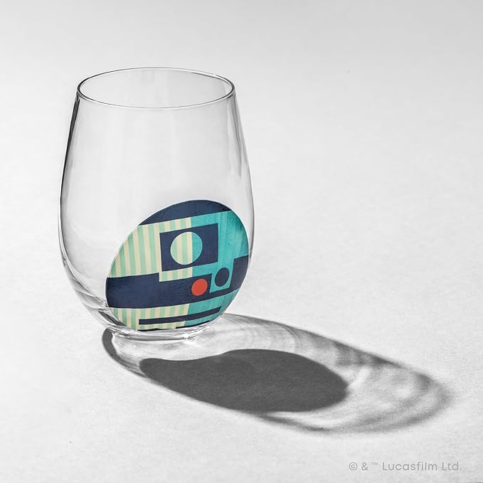JoyJolt Star Wars™ Helmet Hues Tumblers Stemless Glasses. Set of 4 Large 19oz Glass Drinking Glasses, Wars Kitchen Gifts and, Collectibles for Adults