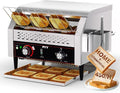 PYY 450 Slices/Hour Commercial Conveyor Toaster - Heavy Duty Stainless Steel Electric Belt Toaster for Bun/Bagel/Bread, Restaurant & Buffet Use