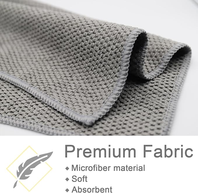 6Pack Barista Towels, Barista Microfiber Cloths, Coffee Cleaning Accessories for Espresso Machine, Steam Wand, Countertop,12”x12”