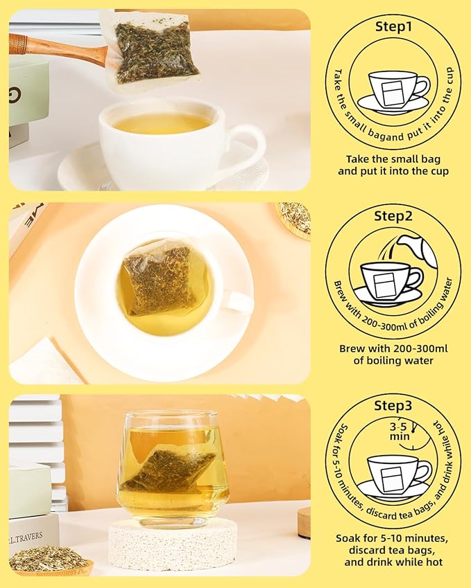 Mullein Leaf Tea Bags, Caffeine-free Natural Healthy Herbal Tea