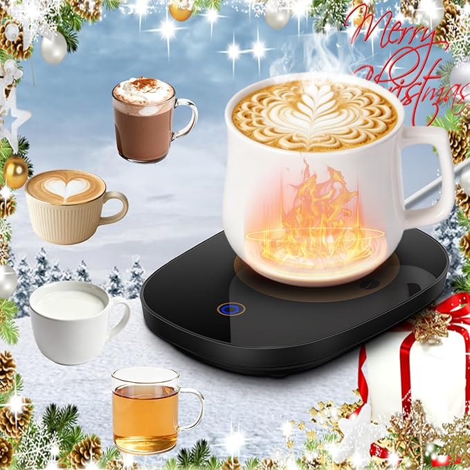 Coffee Warmer for Desk with Auto Shut Off,Coffee Mug Warmer for Desk with Auto Shut Off (Christmas Coffee Gifts)