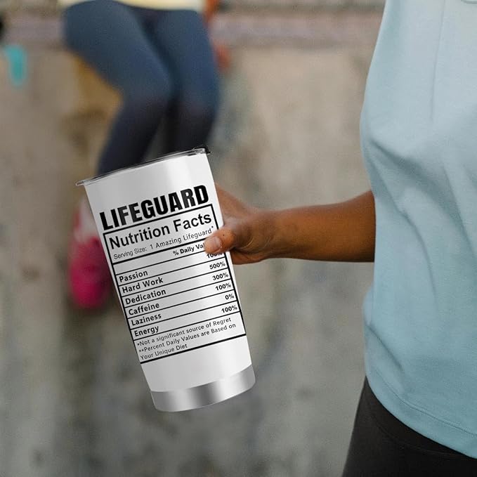 Lifeguard Gift, Lifeguard Stainless Steel Double Wall Vacuum Insulated Tumbler 20oz