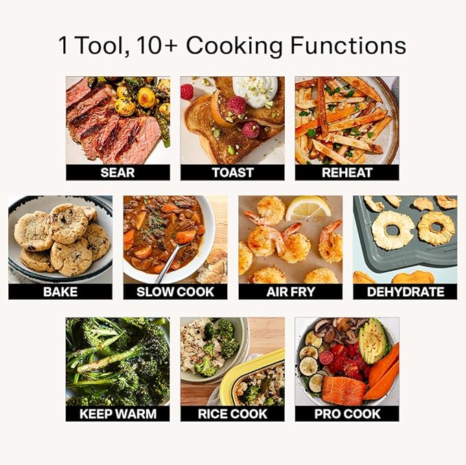 Brava Oven Bake & Breakfast Set: 10-in-1 Touchscreen Countertop Smart Oven, Air Fryer, 6-Slice Toaster, Slow Cooker, Reheater, Dehydrator, Rice Cooker, Healthy & User Friendly, Auto-Shut Off, Black