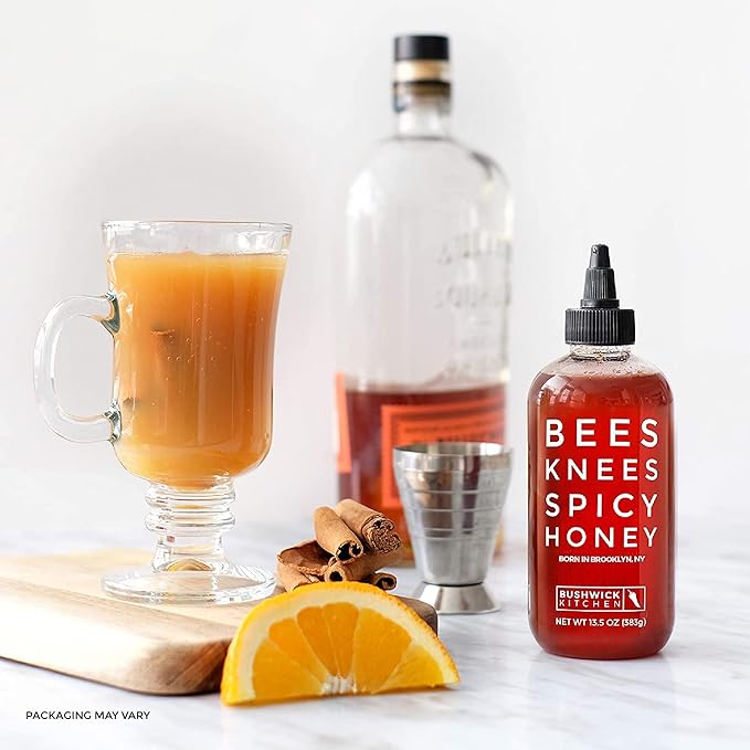 Bees Knees Spicy Honey, 12.5 oz Wildflower Hot Honey Infused with Habanero Peppers, Gluten Free, Paleo Friendly - Foodie Gifts, Unique Gifts