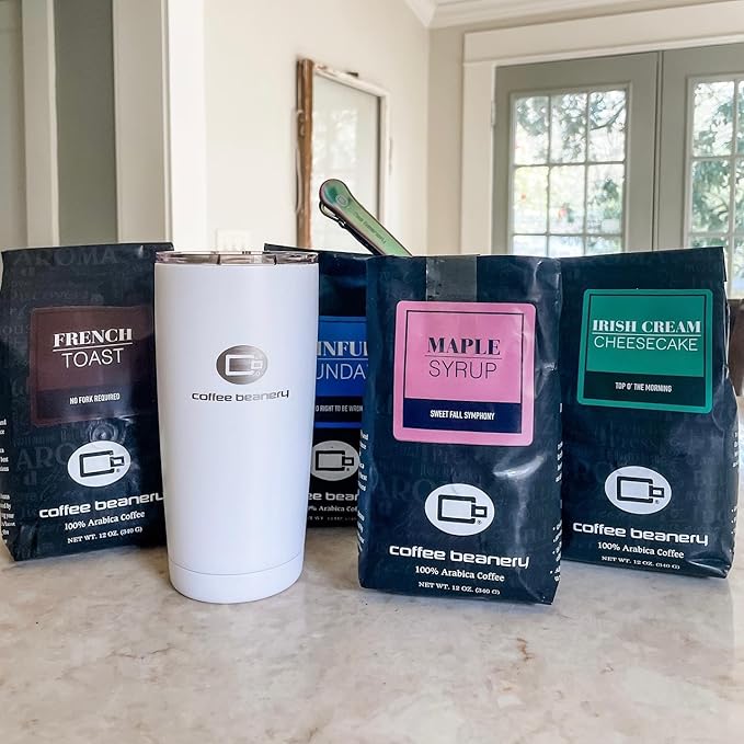 Maple Flavored Decaf Coffee, Medium Roast by Coffee Beanery | 12oz, 100% Specialty Arabica Whole Bean Gourmet Coffee