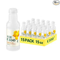 C100 Lemon Flavored Composite Juice Drink，100mg Vitamin C Per Bottle, 12% Real Fruit Juice, -15 fl oz, 445mL, 15 Pack