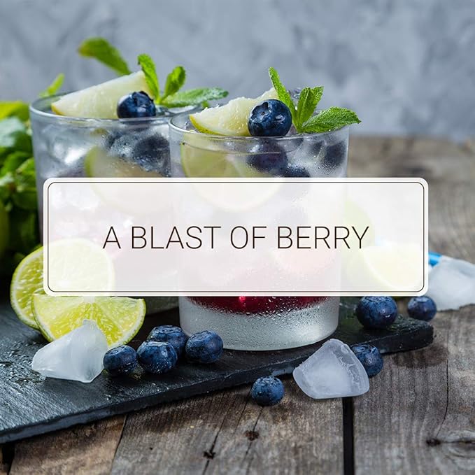 Monin - Blueberry Syrup, Mildly Sweet & Tart Blueberry Flavor, Great for Teas, Lemonades, Smoothies, & Cocktails, Gluten-Free, Non-GMO (1 Liter, 4-Pack)