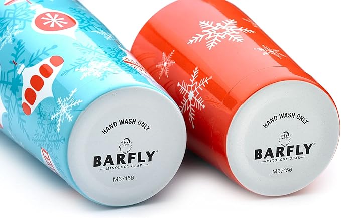 Barfly Holiday Ornaments Cocktail Shaker Tin Set