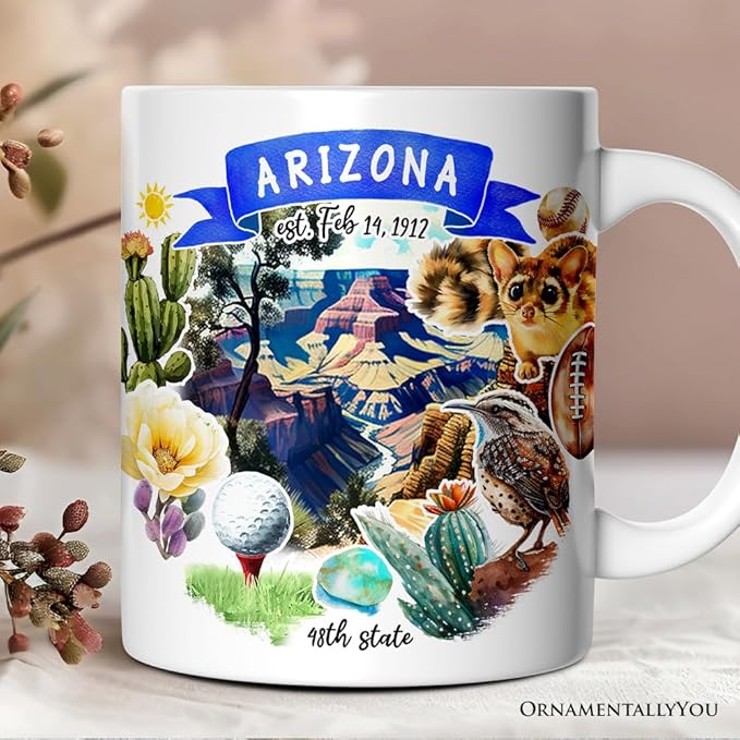OrnamentallyYou Artistic Arizona State Themes and Landmarks Mug
