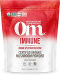 OM MUSHROOM SUPERFOOD Immune Blend Mushroom Powder Superfood Supplement, 7.05 Ounce Pouch, 100 Servings, Mushroom Blend, Reishi & Turkey Tail; Daily Immune Support Supplement
