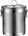 Stainless Steel Tea Ball Strainer Tea Infuser Soup Seasonings Seperation Basket Spice Filter Seasoning Strainer Mesh Filter Extra Fine with Chain Hook-1.36L(12CM*12CM)