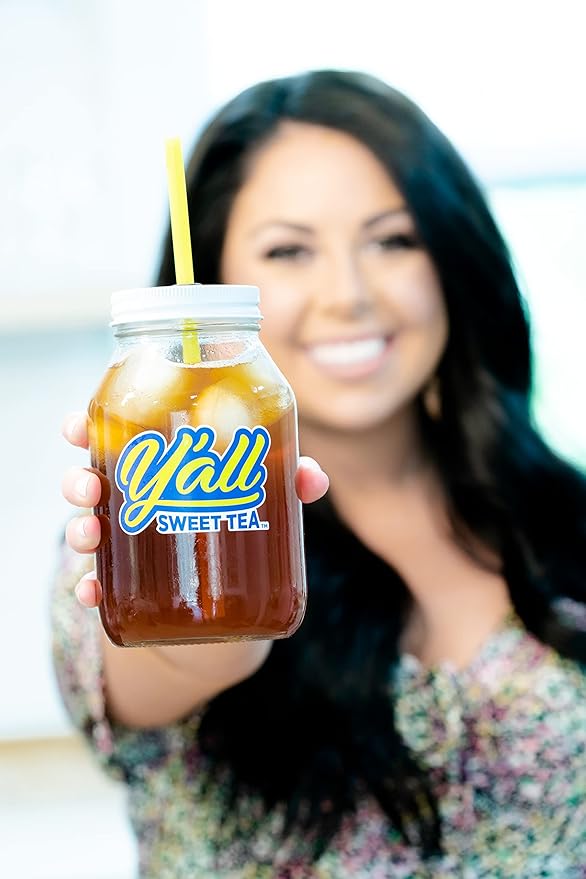 Y'all Sweet Tea - Decaf Iced Tea Bags Half Gallon Size in 7.5 Gallons Per Pack Quick Brew Authentic Southern Ice Tea Without Caffeine | As Seen on Shark Tank (Decaf)