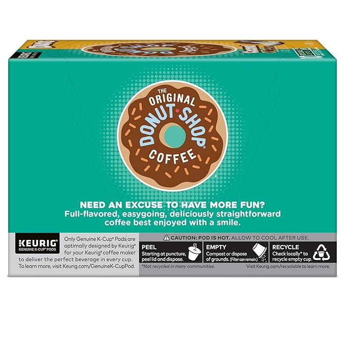 The Original Donut Shop Duos Coconut + Mocha Coffee, Keurig Single Serve K-Cup Pods, Medium Roast Coffee, 60 Count, (6 Packs of 10)