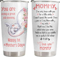 34HD Elephant Mom Tumbler 20oz, Stainless Steel Vacuum Insulated First Mothers Day Mug with Lid, Elephant Gifts for First Time, New, Expecting Mommy, Mother and Child Gifts