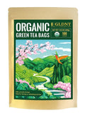 GLDNT Organic Green Tea Bags, Natural Pure Organic Green Tea, Super Antioxidant, Caffeinated, 100 Count