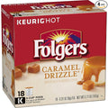 Folgers Caramel Drizzle Flavored Coffee, K Cup Pods for Keurig K Cup Brewers, 18-Count (Pack of 4)