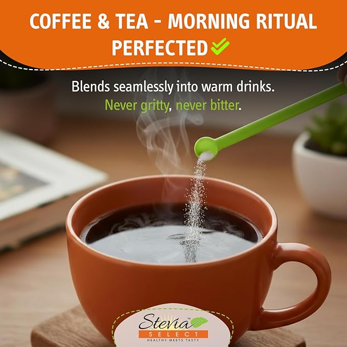 Stevia Select Organic Stevia Powder Sugar Free Plant Based Stevia Sweetener Non GMO Pure Stevia Extract Sugar Substitute No Additives Zero Calorie 16 Oz