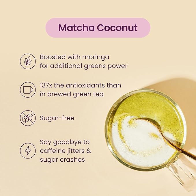 Blume Matcha & Blue Lavender Starter Pack - Organic Superfoods Booster for Lattes, Coffee & Smoothies - Vegan, Sugar and Gluten Free - Includes Frother - 50 Servings