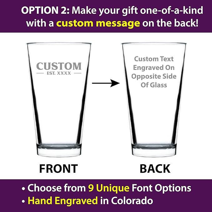 Custom Great Grandpa Est 20XX - New Great Grandfather Custom Pint Glass Gift for First Time Great Grandparents - Bold 16 Oz Glasses
