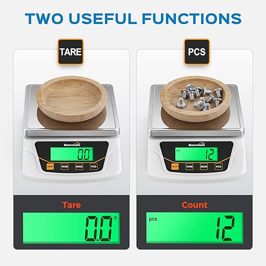 Bonvoisin Digital Scale 0.1 Gram Accuracy Precision Lab Scale 6000g Scientific Digital Balance for Laboratory, Jewelry Weighing