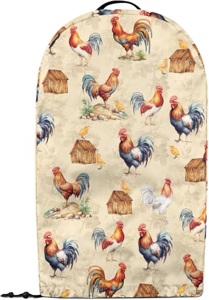 Farm Rooster Blender Cover Dust Cover Appliance Dust Cover for Small Food Processor Coffee Maker Juice Maker with Top Handle Kitchen Decor Foldable