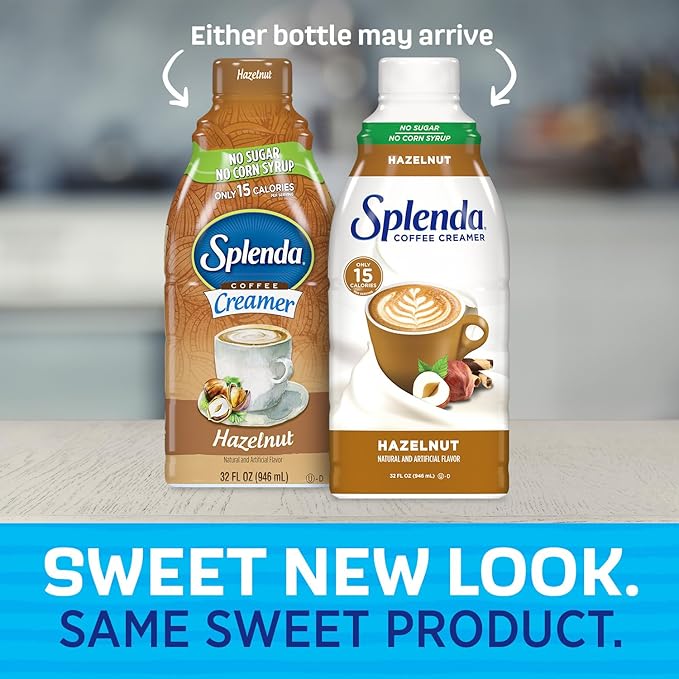 SPLENDA Sugar Free Hazelnut Coffee Creamer, 32 Fl Oz (Pack of 6)
