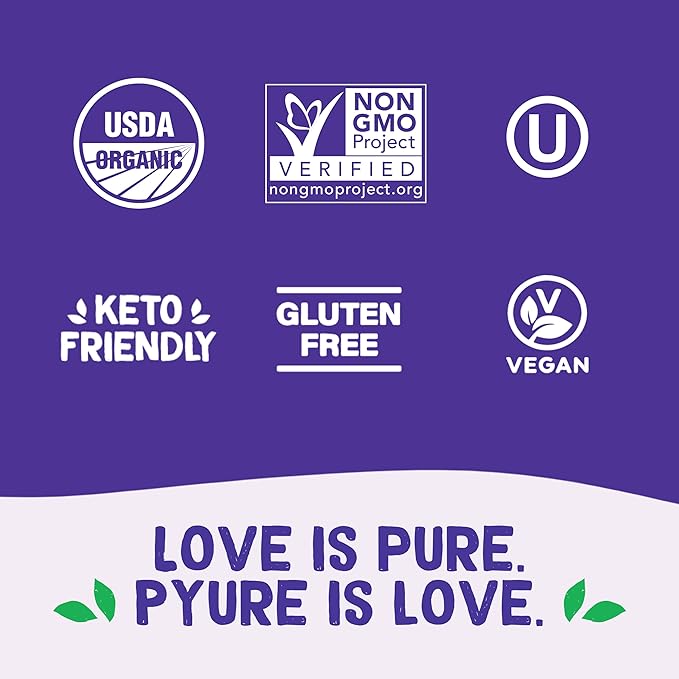 Pyure Organic Liquid Stevia Extract Sweetener – Zero Calorie, Sugar Free, Keto Friendly, Plant-Based Sugar Substitute – Non-GMO, Diabetic Friendly, Zero Carb, No Aftertaste – Simply Sweet – 1.8 fl oz