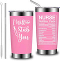 Nurse Gifts for Women - Nurses Week Gift - Nurse Graduation Appreciation Christmas Gifts for Nurses, Practitioner - 20oz I Will Stab You Tumbler Cup