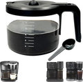 12 Cups Coffee Pot Replacement Compatible for KEURIG K-DUO Essentials 12 Cups Coffee Machine 5000 &5500 and K-DUO G2 K5600 (NOT Compatible with K-Duo 5100 Model) Black Handle